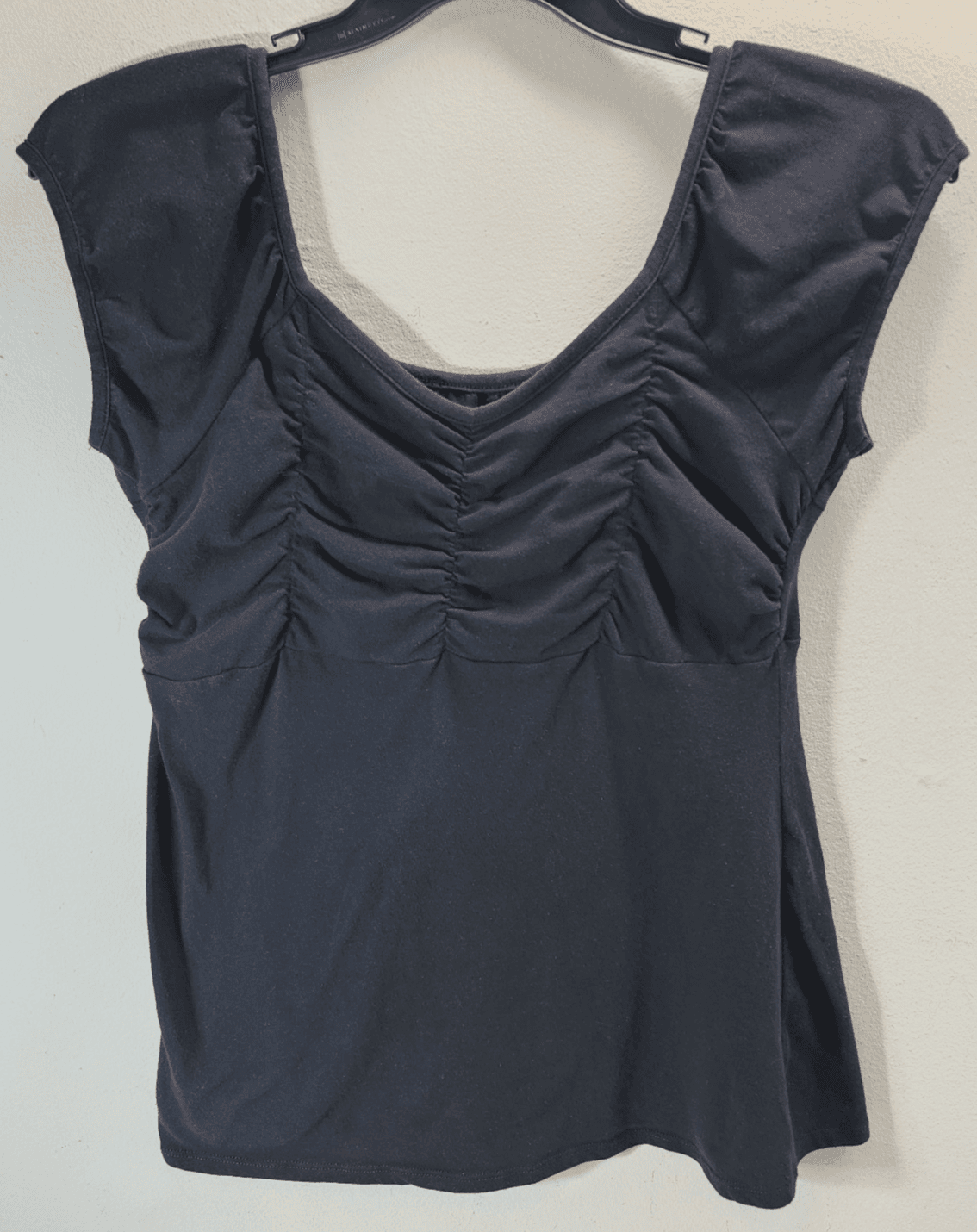 Womens Size Large Black Shirt Top Blouse Sleeveless Ruffled Zoey & Beth