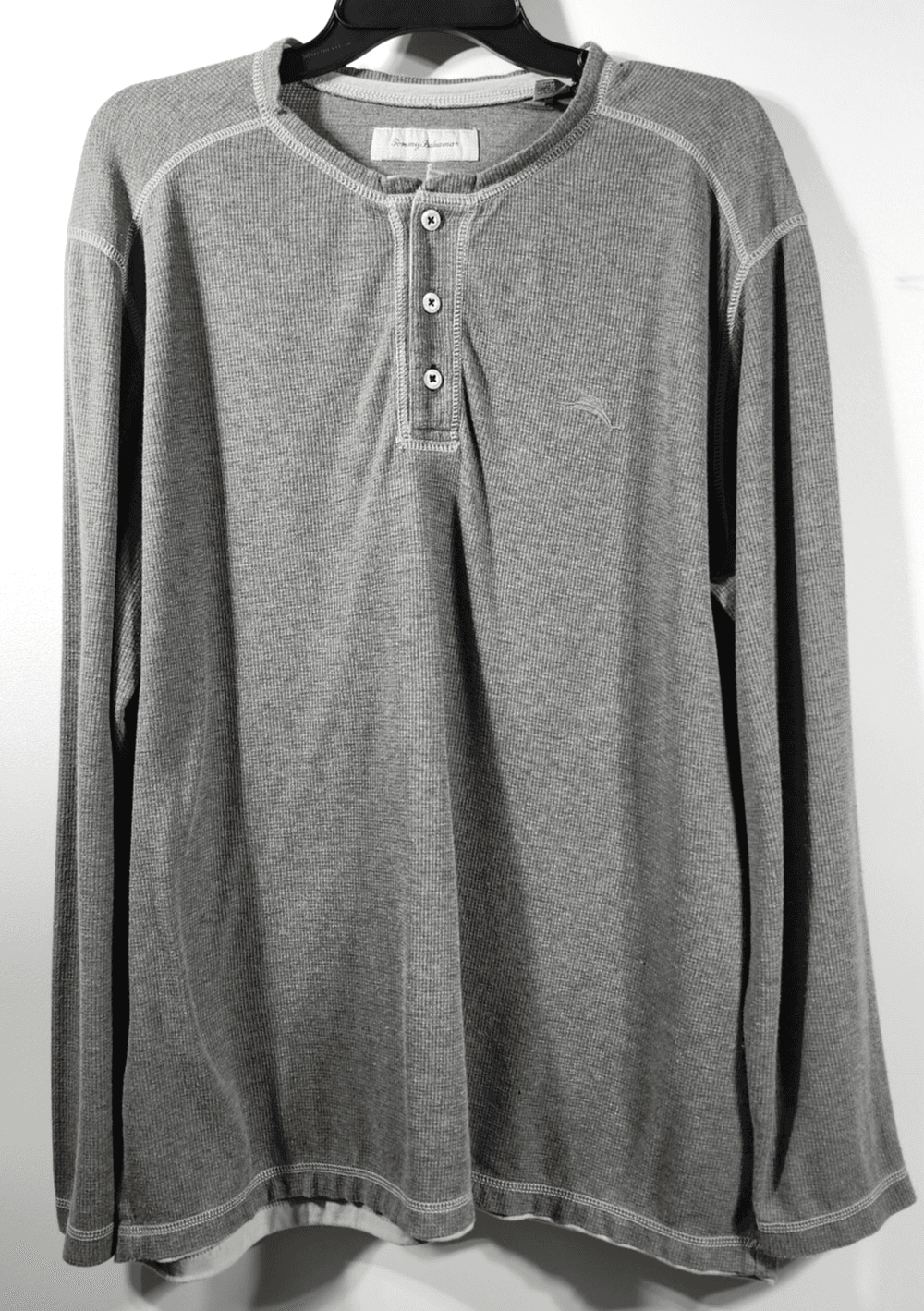 Tommy Bahama Men's Waffle Knit Henley Thermal XL Coastal Grandpa Resort Casual