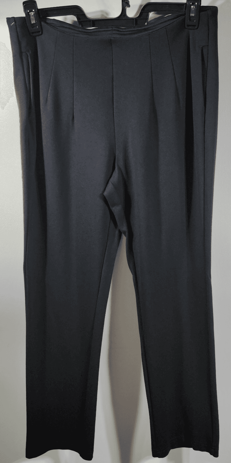 Belle by Kim Gravel Women's Pants 16P Petite Black Stretch Straight Leg