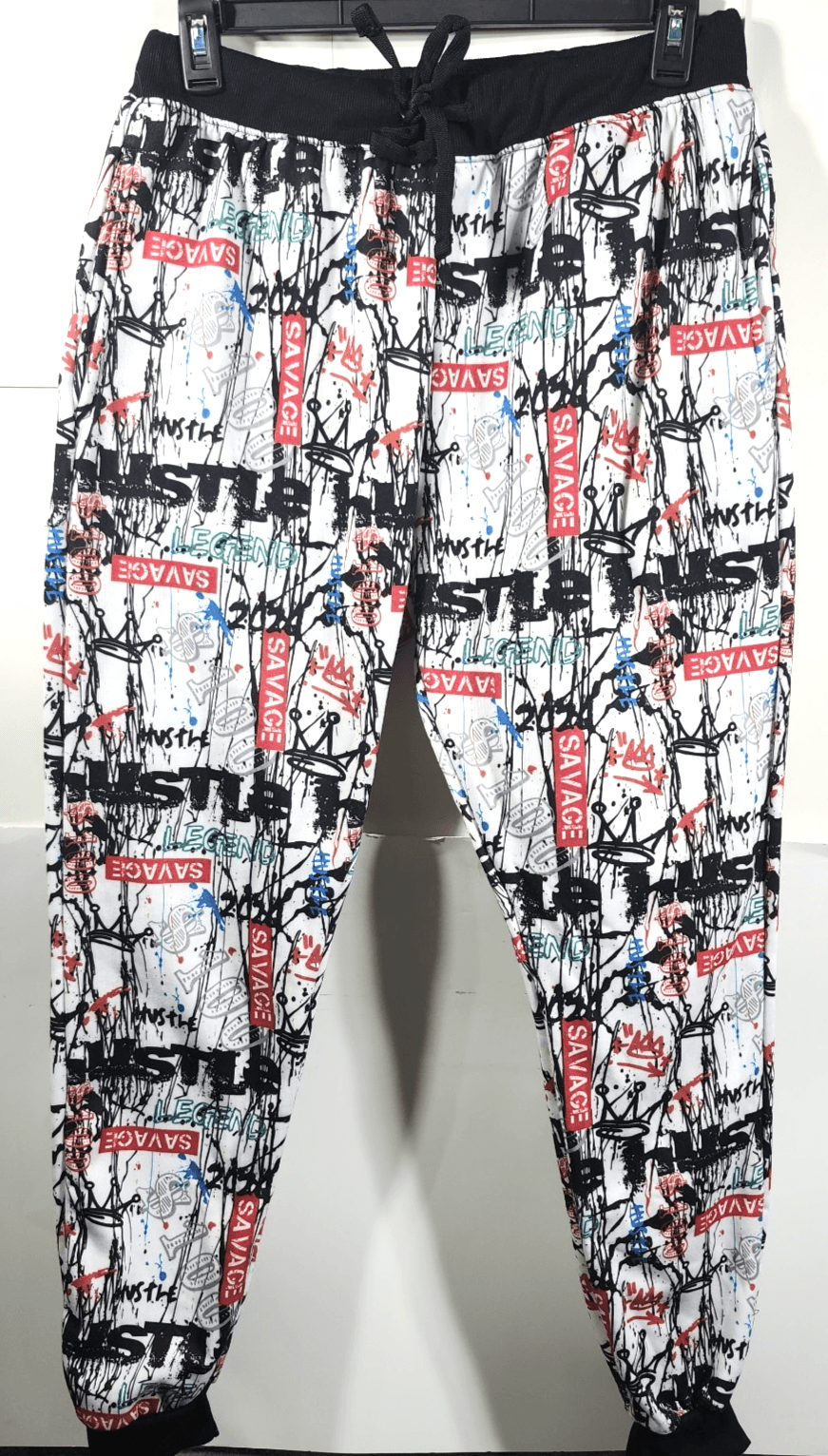 Sacred Crown Sweatpants Men’s XL Savage Graffiti Print Joggers W/Pockets