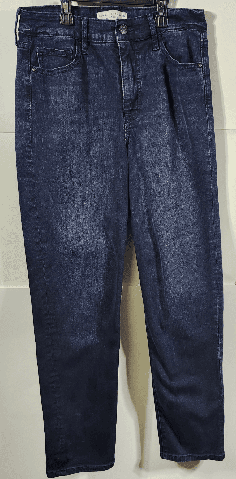 Social Standard Women's Jeans Size 4 Slim Straight Blue Denim Pants