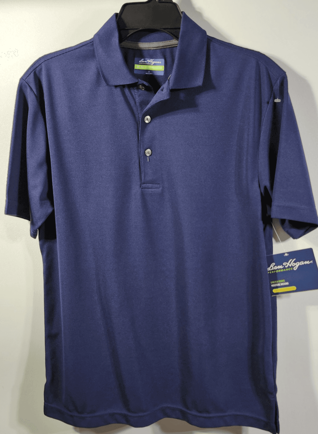 Ben Hogan Men's S Performance Polo Shirt Moisture Wicking Sun Protection NEW