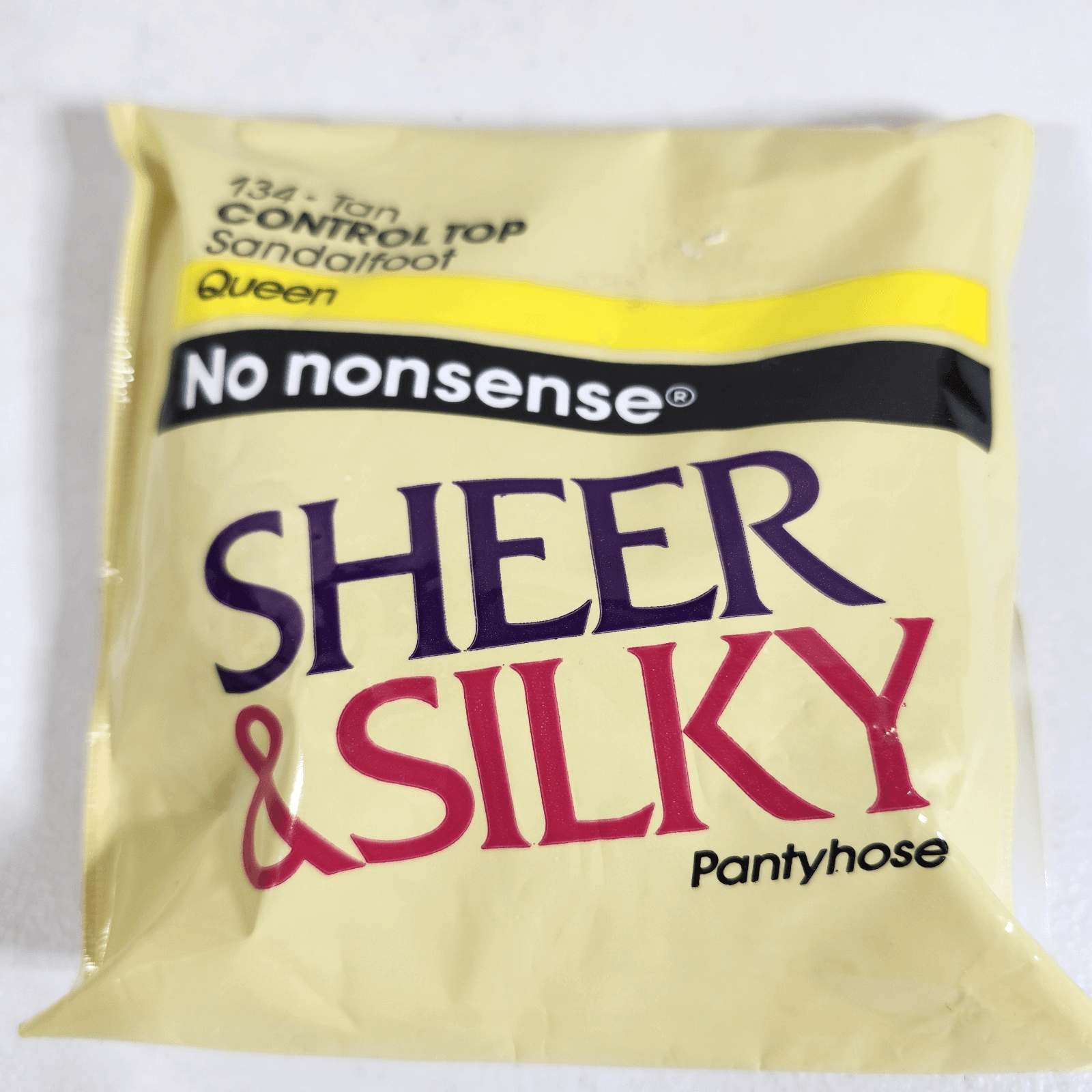 No Nonsense Queen Pantyhose Control Top Sandalfoot Sheer Silky Tan