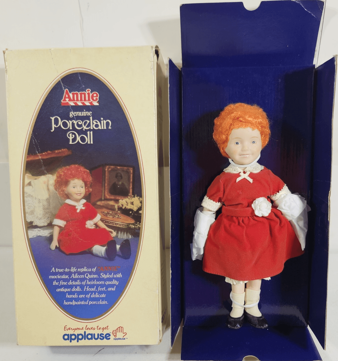 Annie Doll Porcelain Vintage Applause No. 8904 With Box 1982