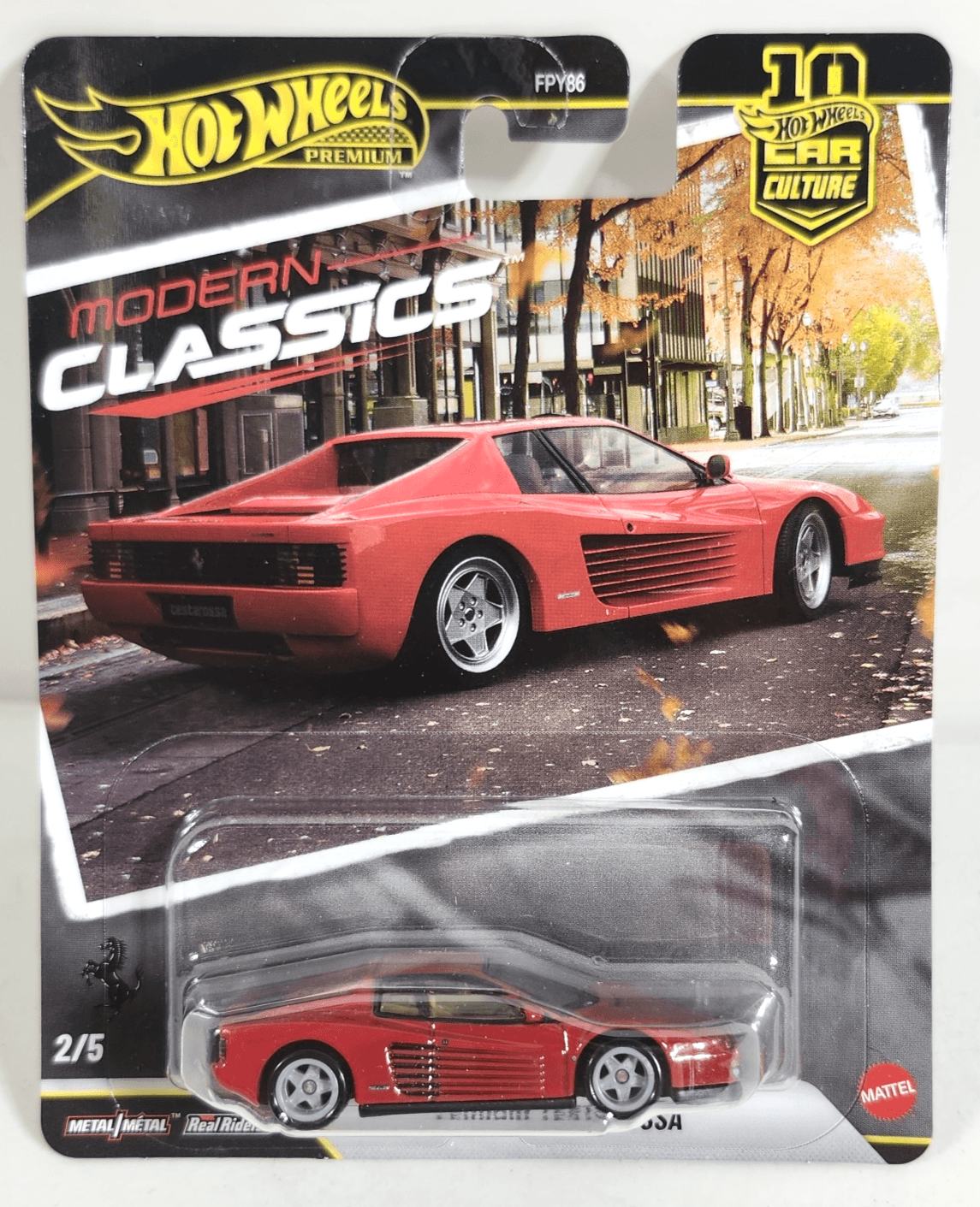 2026 Hot Wheels Premium Car Culture Modern Classics Ferrari Testarossa 1/64 Toy