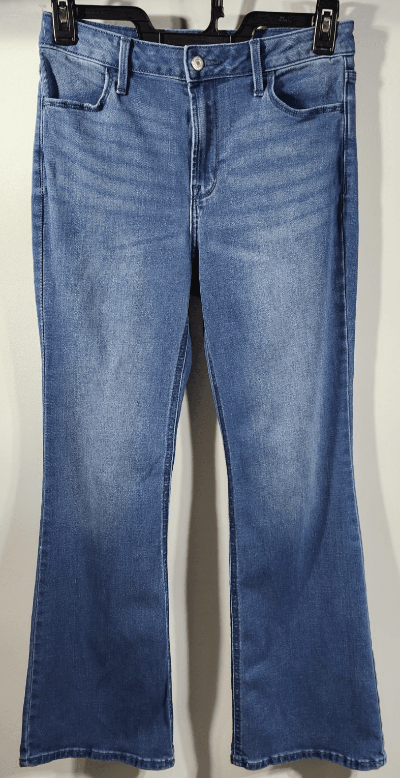 Old Navy Wow Flare Jeans Women's 6 Blue Denim High Rise Stretch