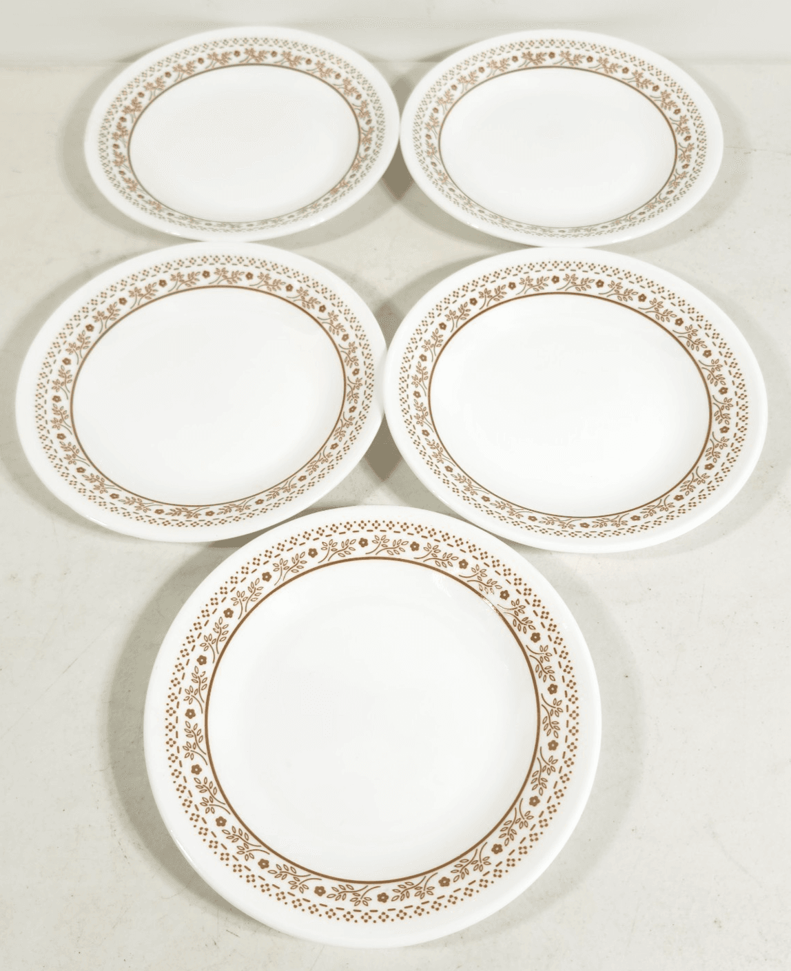 Corelle Summer Impressions Ginger Brown Plates 6.75" Set Of 5