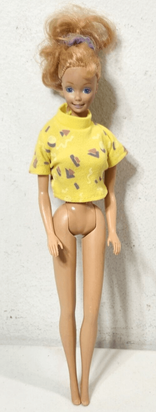 Vintage Twist & Turn Barbie Doll 1966 Mattel Blonde Hair Blue Eyes Kids Toy