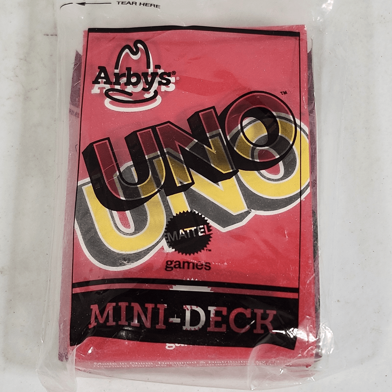 Arby’s Kids Mini Deck Uno Cards Mattel Game NEW