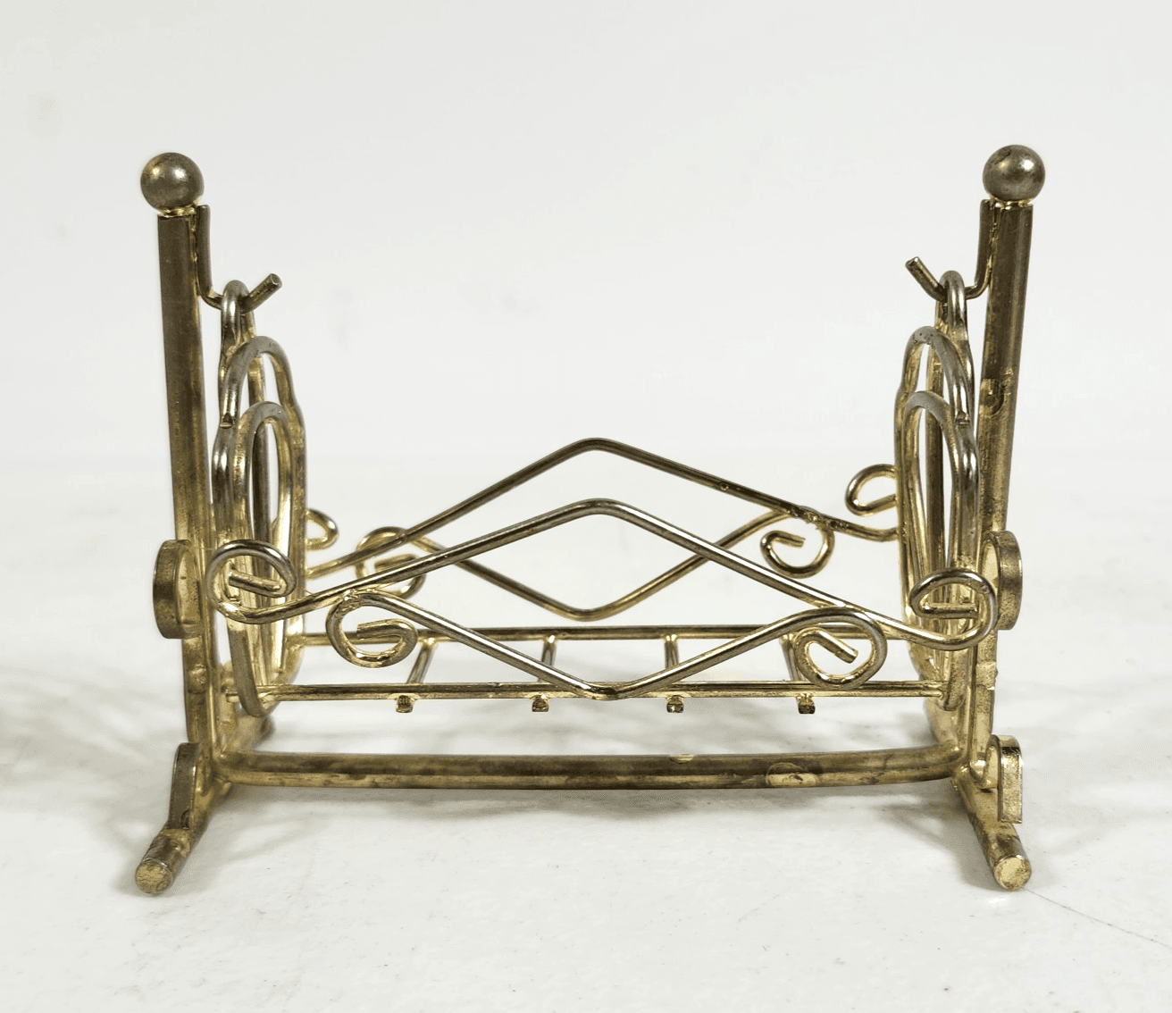 Vintage Brass Doll Furniture Swinging Baby Cradle Antique Doll Cradle