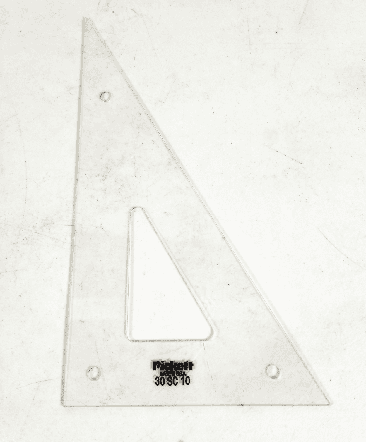 Vintage Pickett Drafting Architect Tool 10” Triangle Hard Plastic Made In USA