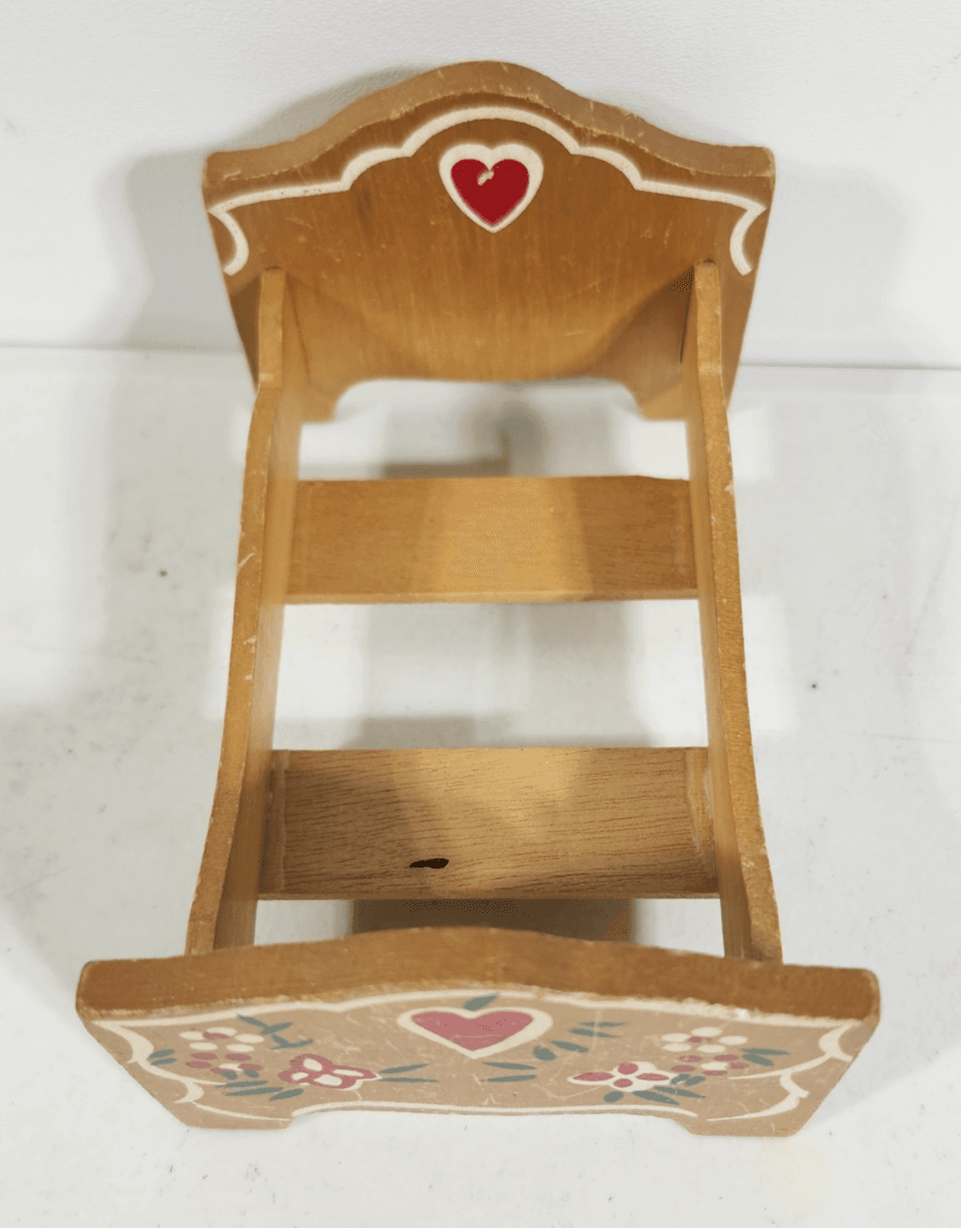 1/12 Miniature Vintage Wooden Bed Dollhouse Bedroom Furniture Toy Painted