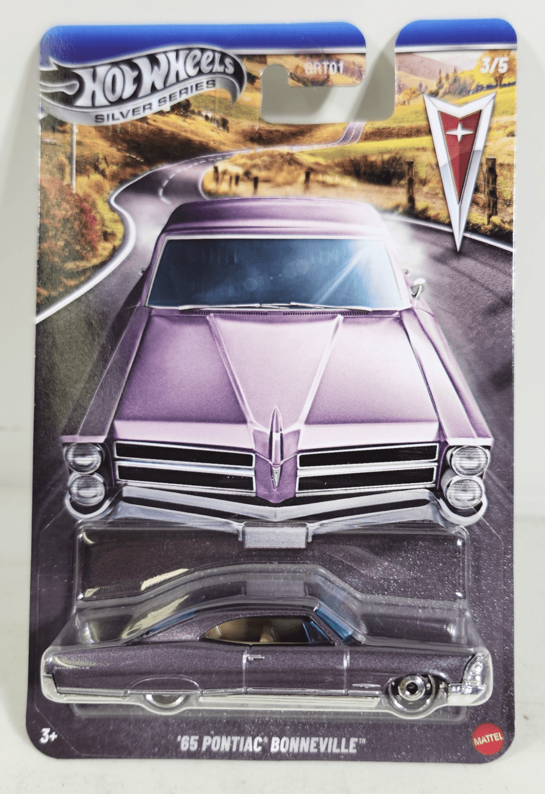 Hot Wheels '65 Pontiac Bonneville 2025 Silver Series Purple Car 1/64 Toy NEW