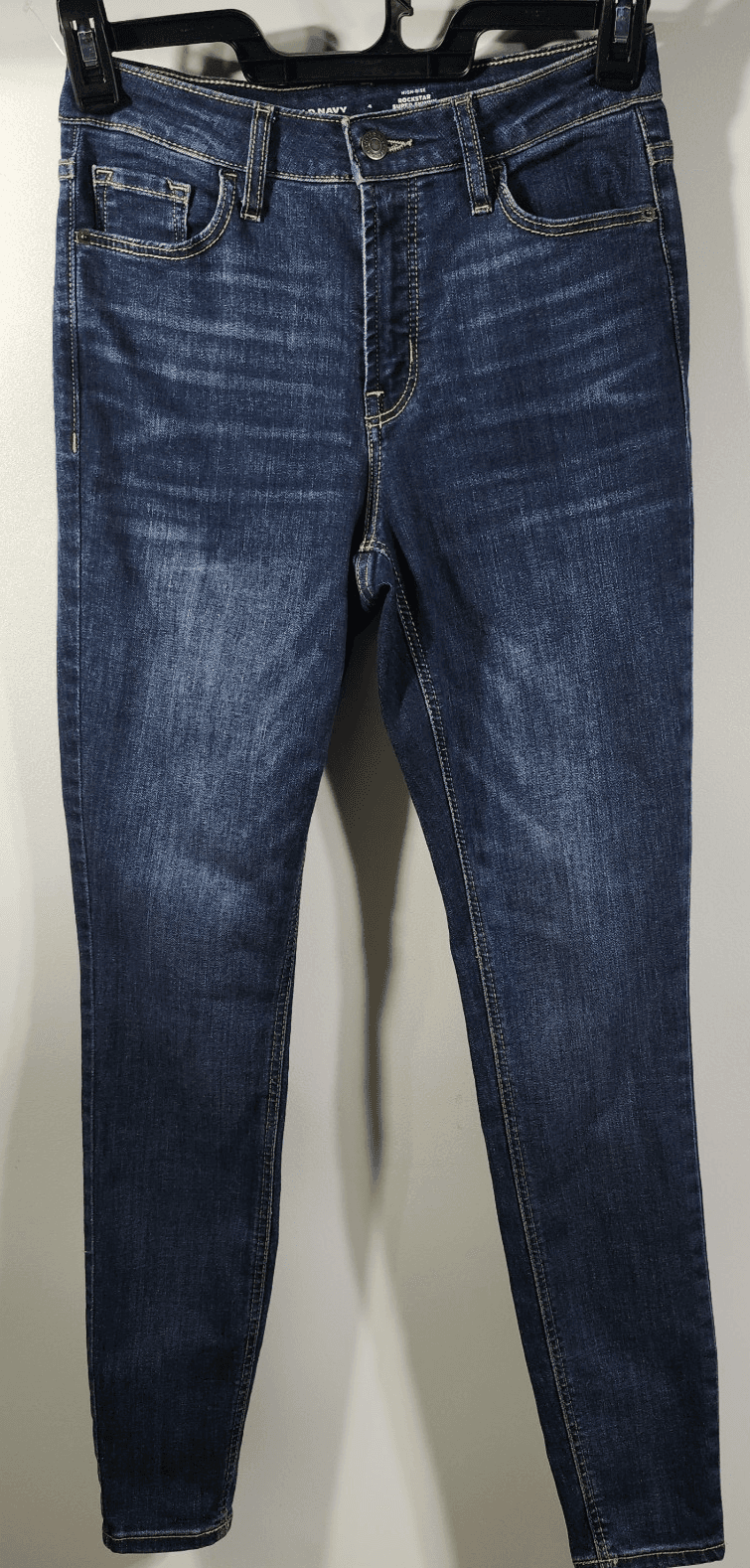 Old Navy Women's Jeans Size 4 High Rise Rockstar Super Skinny Stretch Denim
