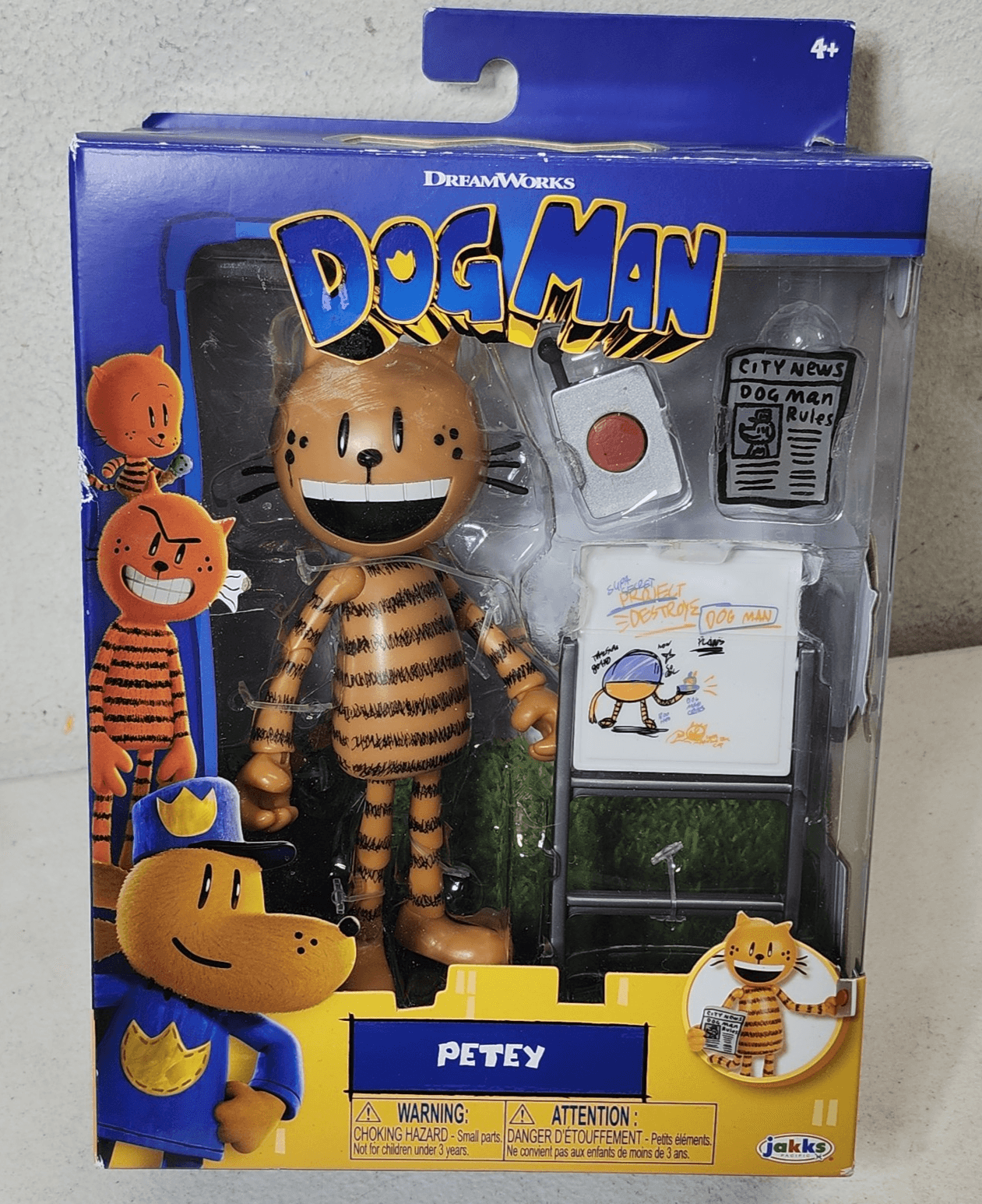 Jakks Dog Man Movie Petey 5" Inch Figure Kids Toy Evil Cat NEW