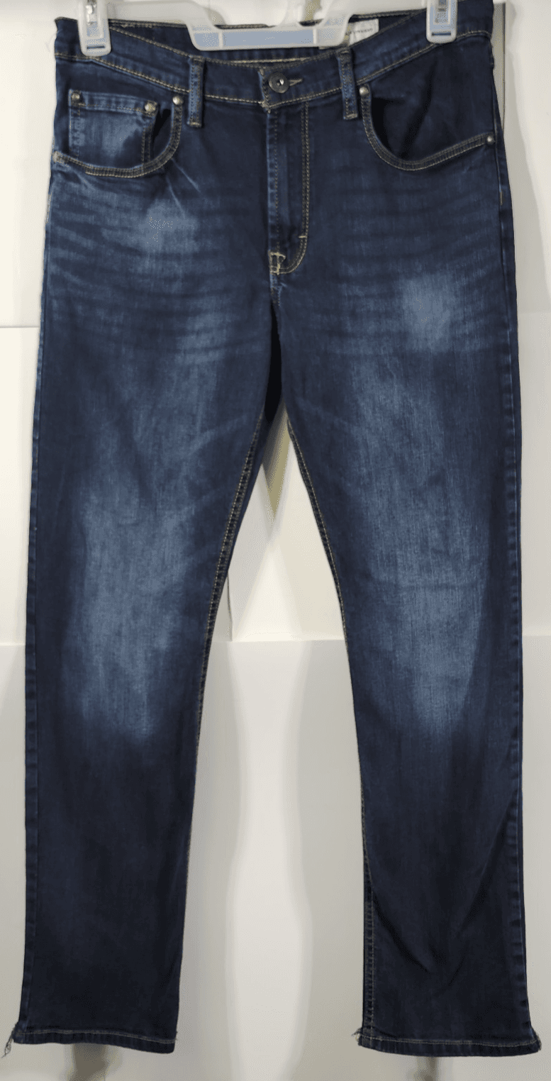Wrangler Mens Slim Straight Jeans Size 32x32 Blue Denim Comfort Flex Waist