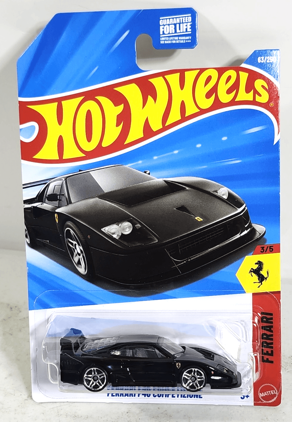 Hot Wheels Exotics Ferrari F40 Competizione Black Car 1/64 Toy Vehicle NEW