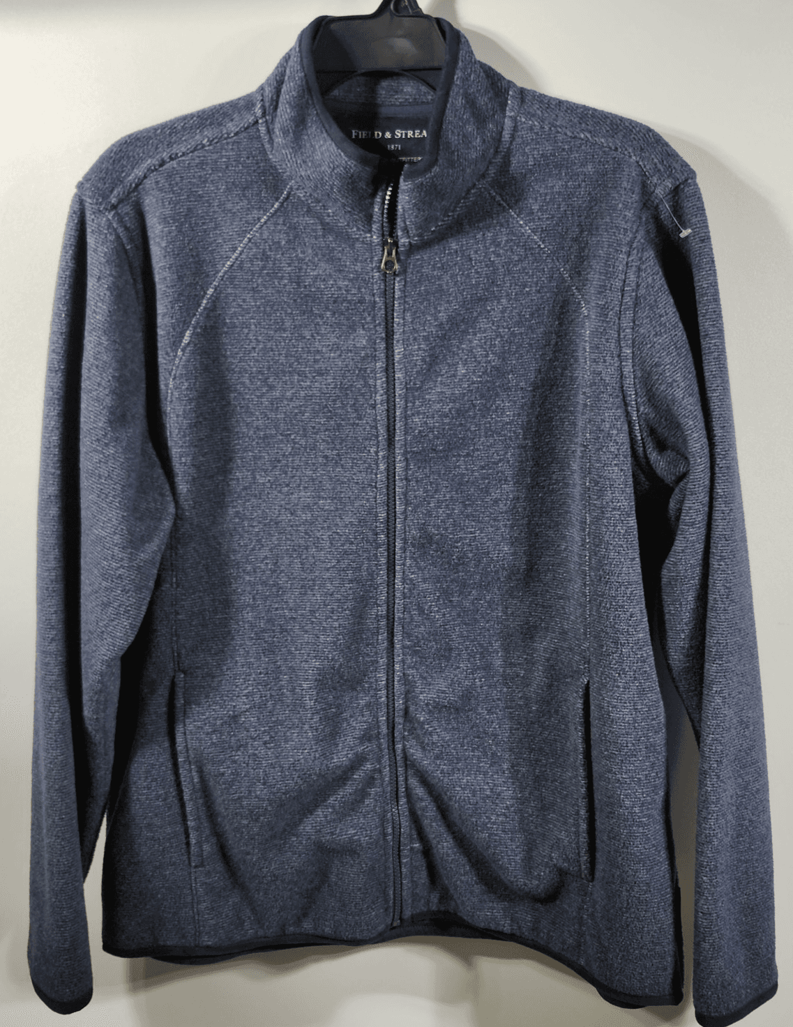 Field and Stream Men's XL Fleece Full Zip Jacket Blue Long Sleeve