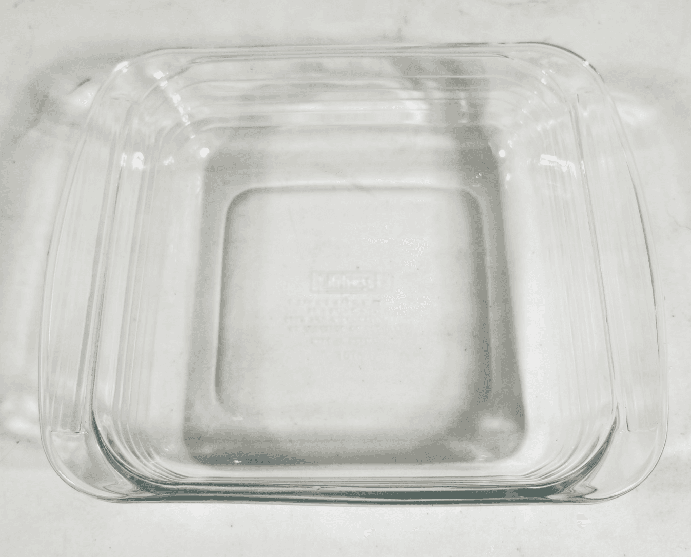 Libbey Square Clear Glass Baking Dish #15 Ridged Edge 8.25" X 8.25" Ovenware