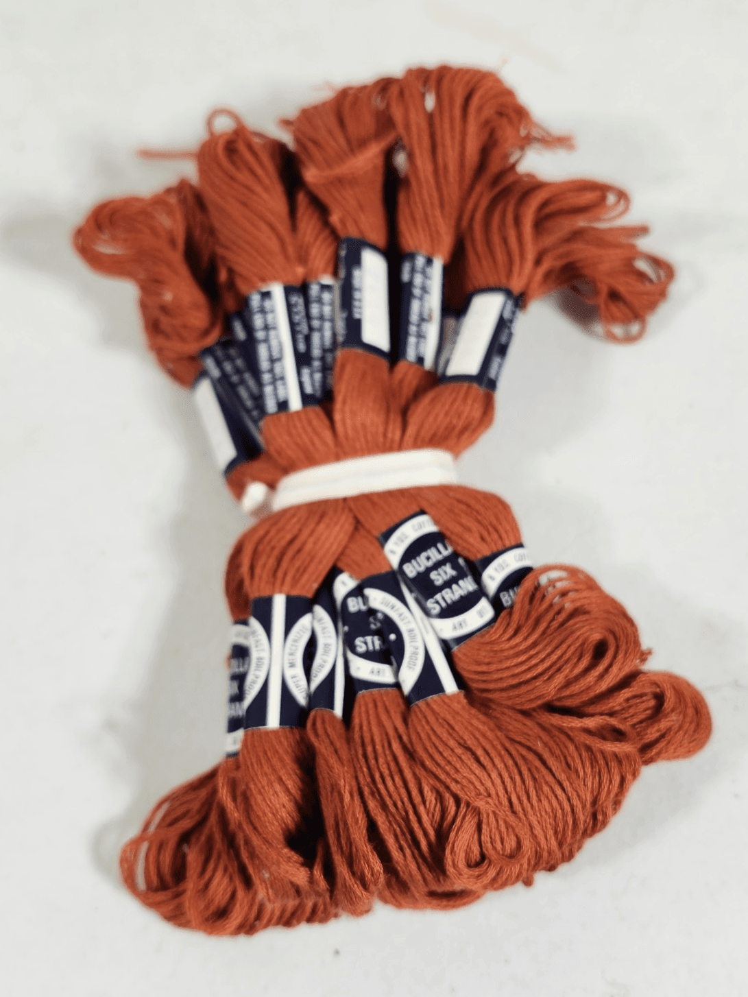Bucilla 15 Skeins 6 Strand Cotton Embroidery Thread 2614 Orange Bundle Lot New