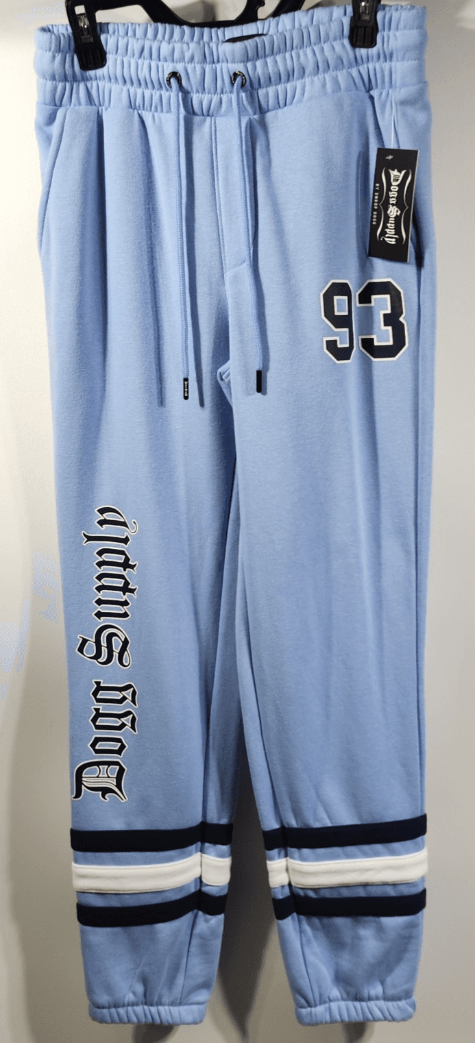 Dogg Supply Snoop Jogger Sweatpants Men's S Blue Hip Hop Streetwear NEW