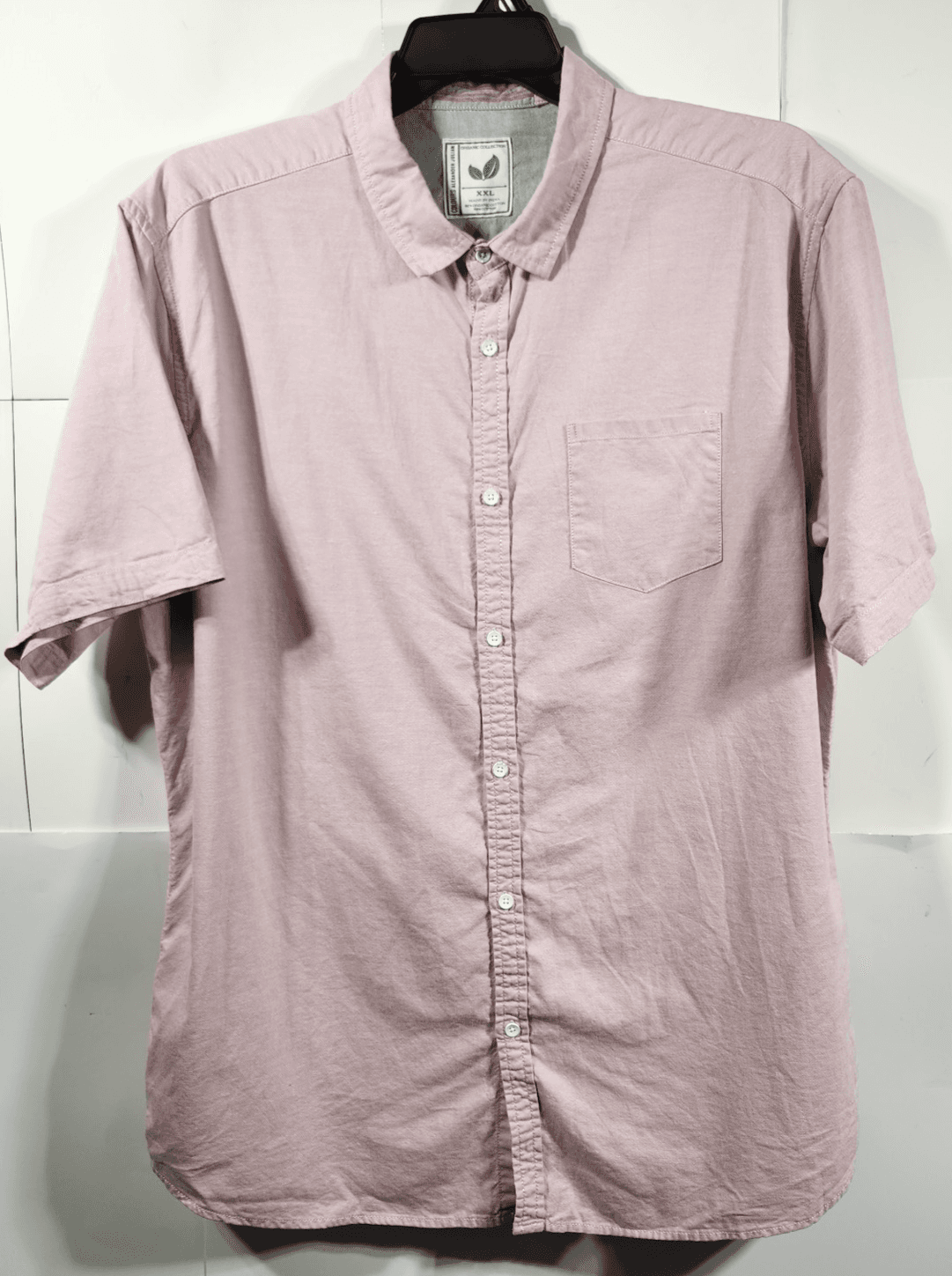 Alexander Julian Colours Men's XXL Short Sleeve Button Up Shirt Pink