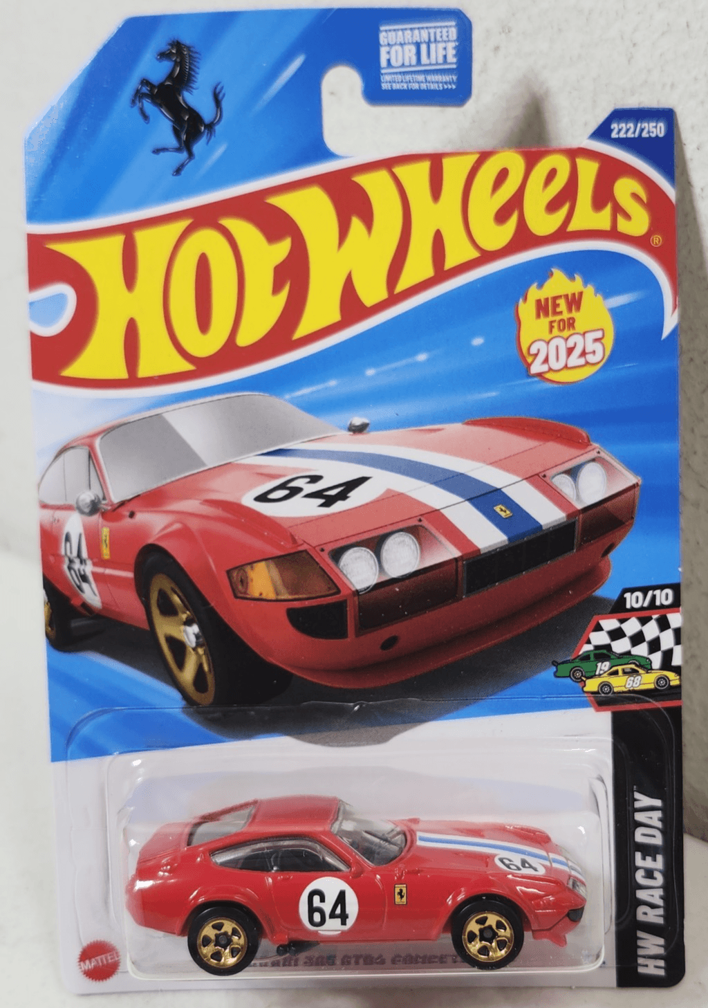 2025 Hot Wheels Ferrari 365 GTB4 Competizione Red Car 1/64 Toy Vehicle NEW
