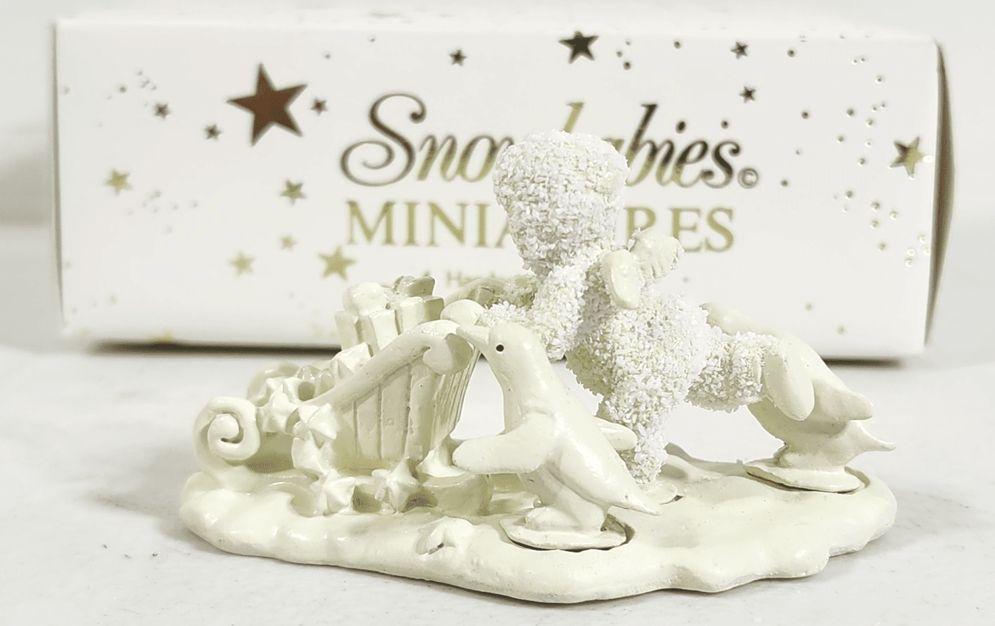Wait For Me 4 pc Snowbabies Dept. 56 Pewter Miniatures Figurine 7641-4 in Box