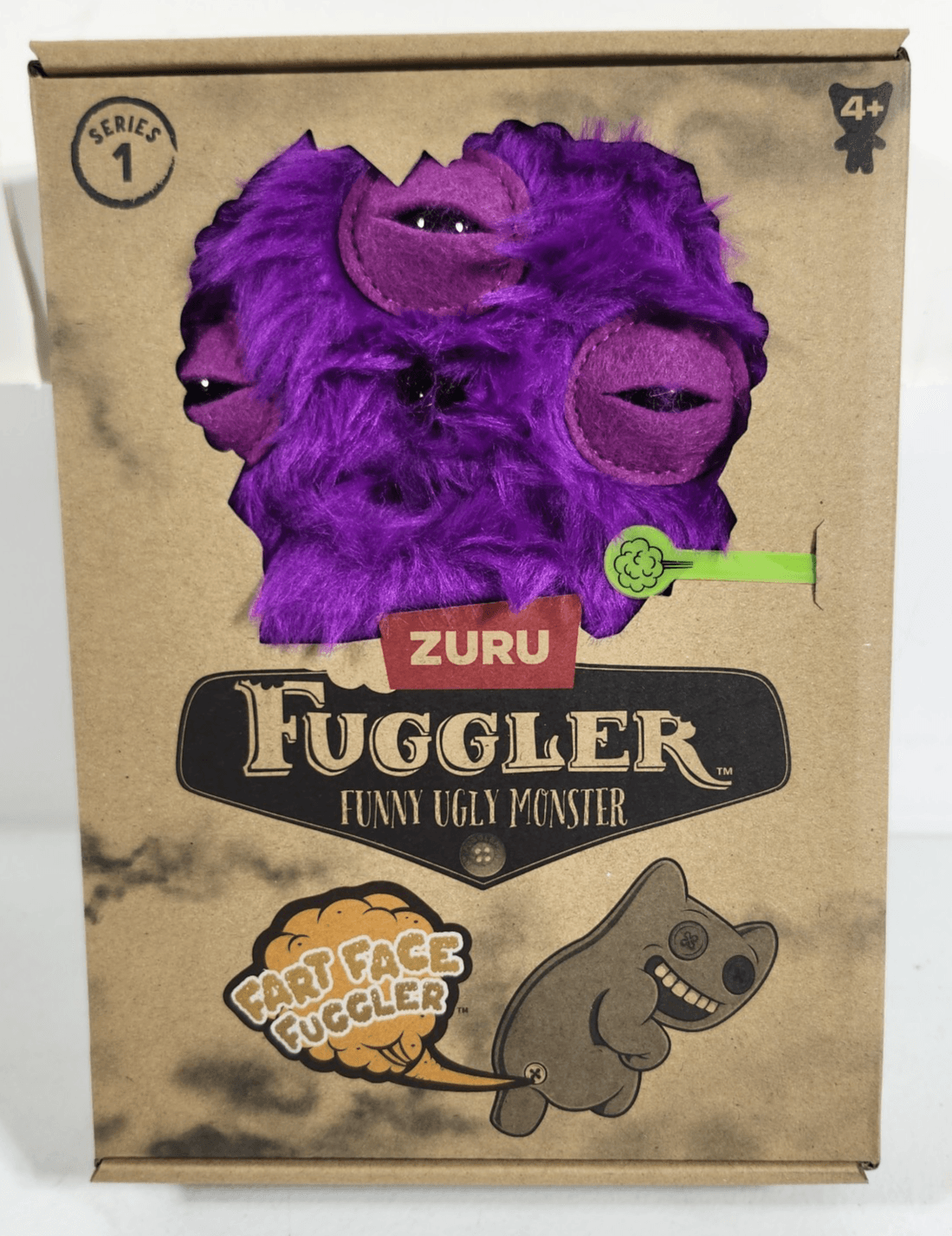 Fuggler Fart Face Annoyed Alien 3 Eyed Funny Ugly Monster Purple Plush Toy NEW