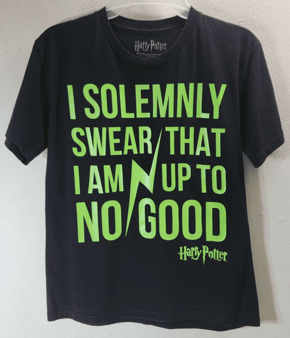 Kids Shirt Harry Potter "I Solemnly Swear That I Am Up To No Good" Size M Black