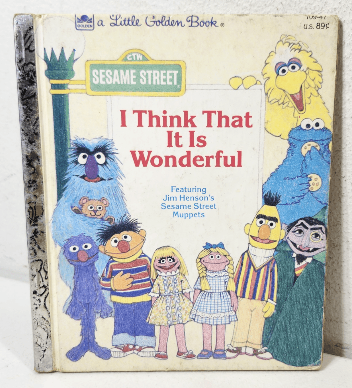 Sesame Street I Think That It Is Wonderful Hardcover Little Golden Book 1984