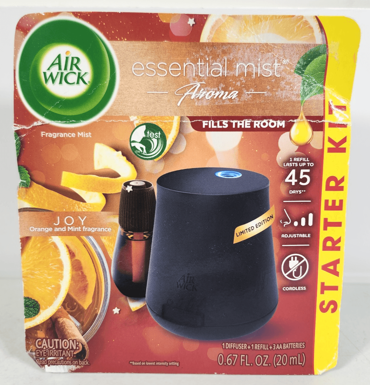 Air Wick Joy Orange & Mint Essential Mist Diffuser Starter Kit Limited Edition
