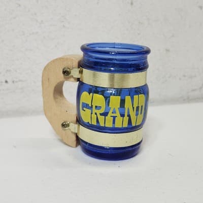 Vintage Grand Ole Opry Souvenir Mini Mug/Toothpick Holder Decor Cobalt Blue