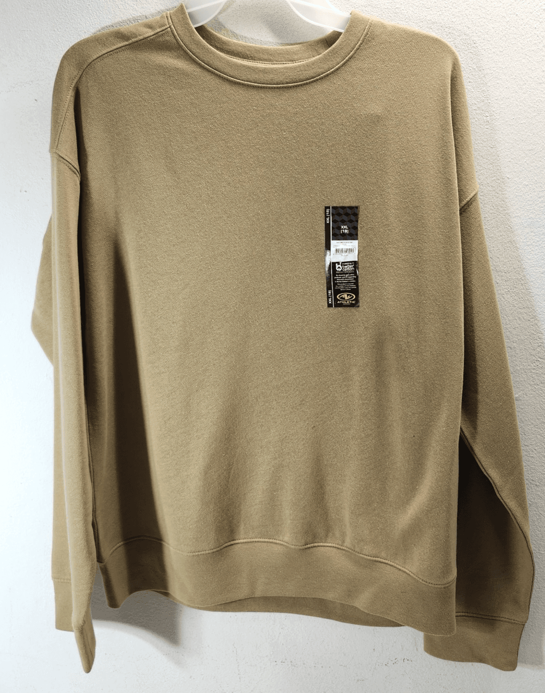 Boys Sweatshirt Size XXL (18) Pullover Brown Long Sleeve Athletic Works NEW