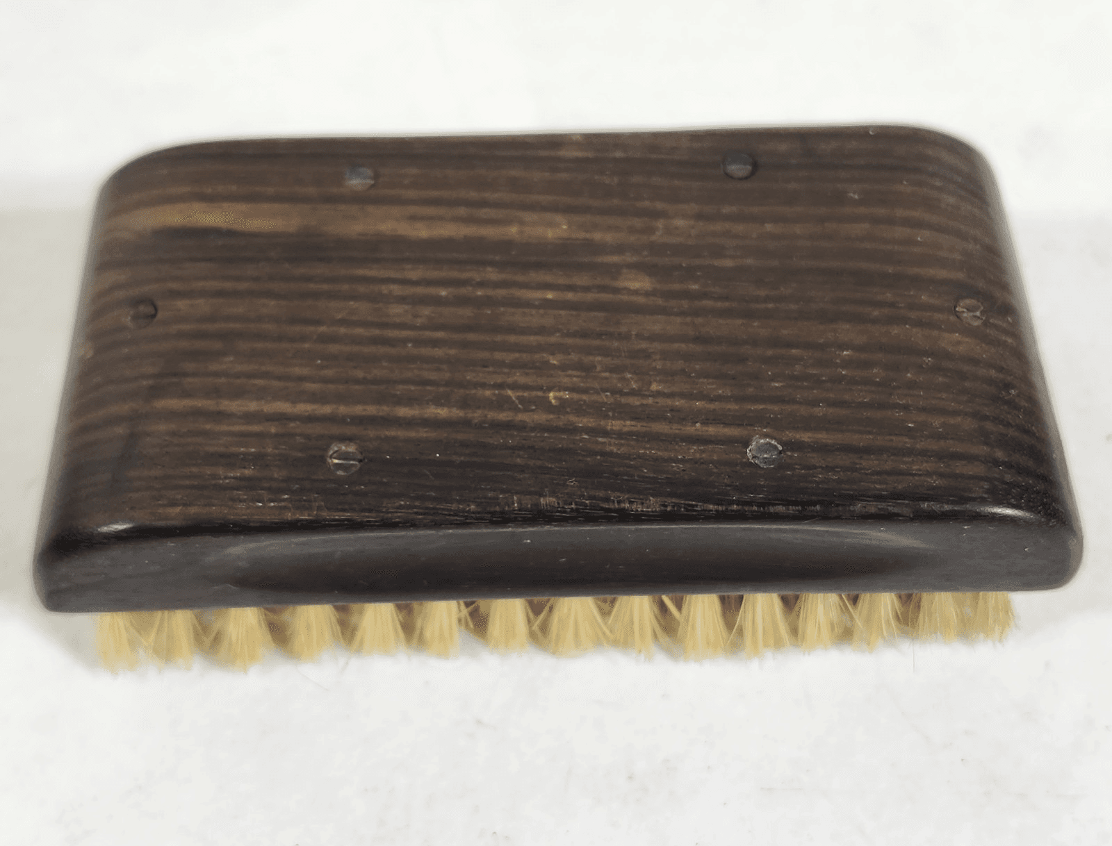 Vintage Swank Ebony Natural Bristle Brush 4.5" Dresser Vanity Clothes