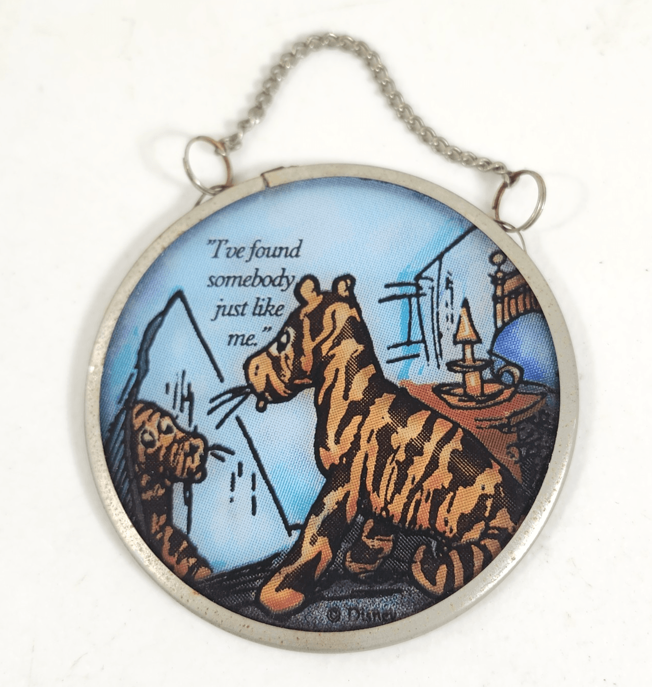 Vintage Disney Suncatcher Glass Art Hanging 3"