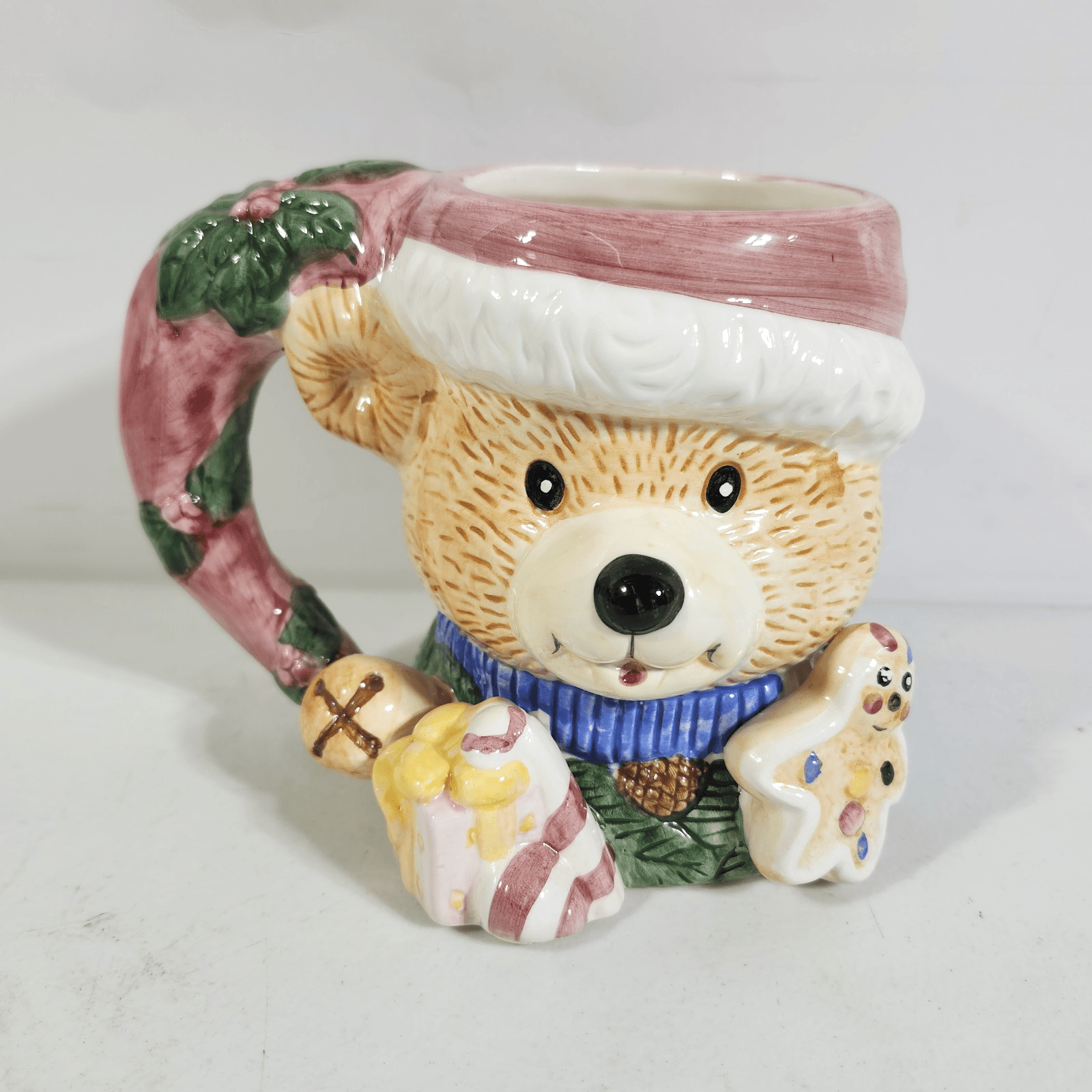 Christmas Holiday Teddy Bear Gingerbread Cookie Coffee Cocoa Mug Cup