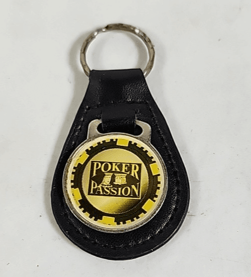 Poker Passion Keychain Leather Vintage