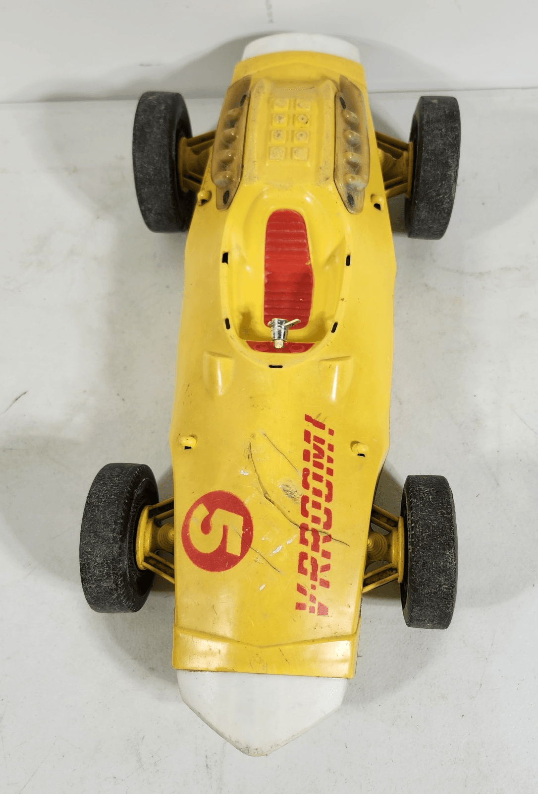 Vintage 1963 Mattel V-RROOM! Whip Car For Parts Steering Wheel Broken