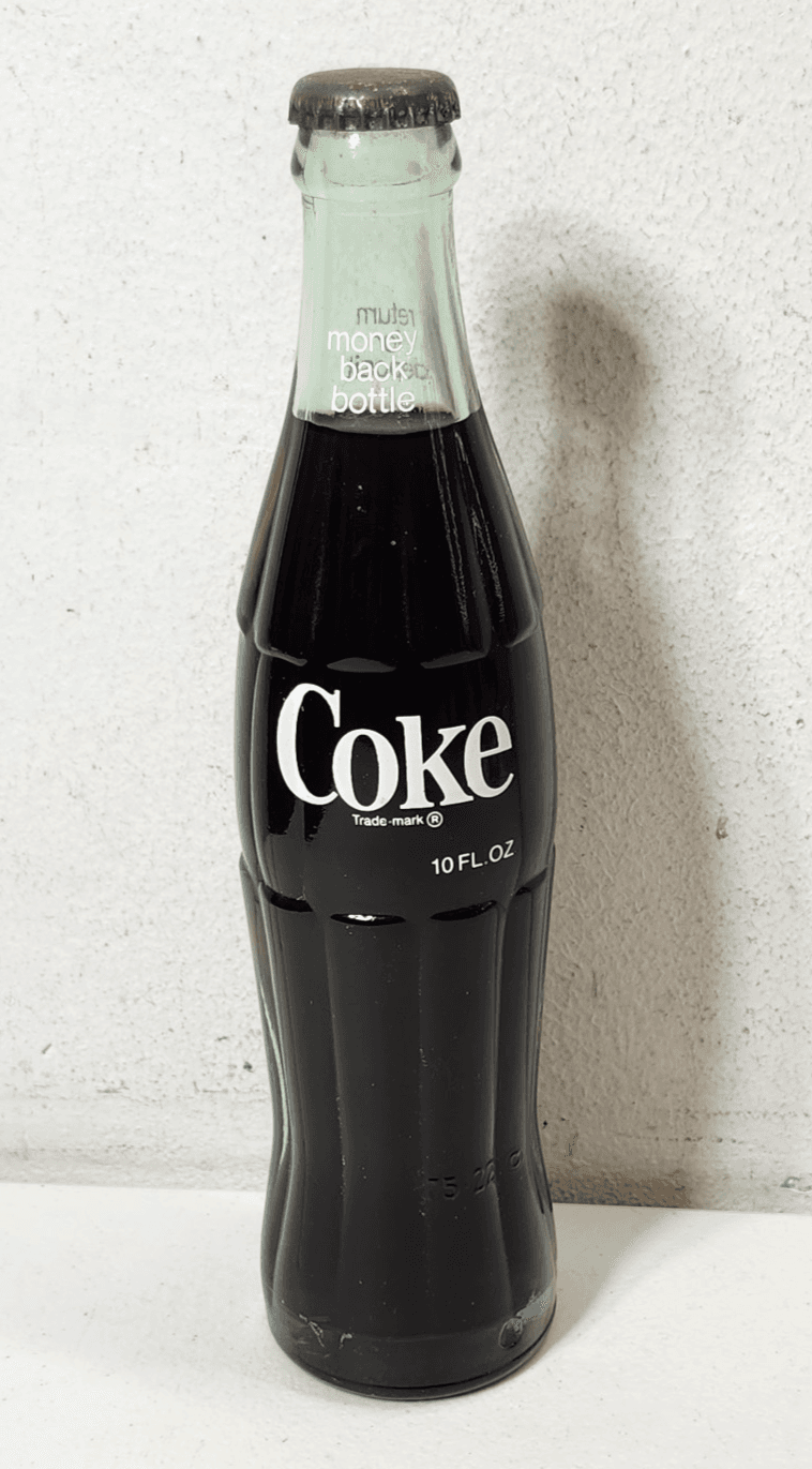 Vintage Coke Coca Cola Green 10 Oz Glass Bottle Sealed
