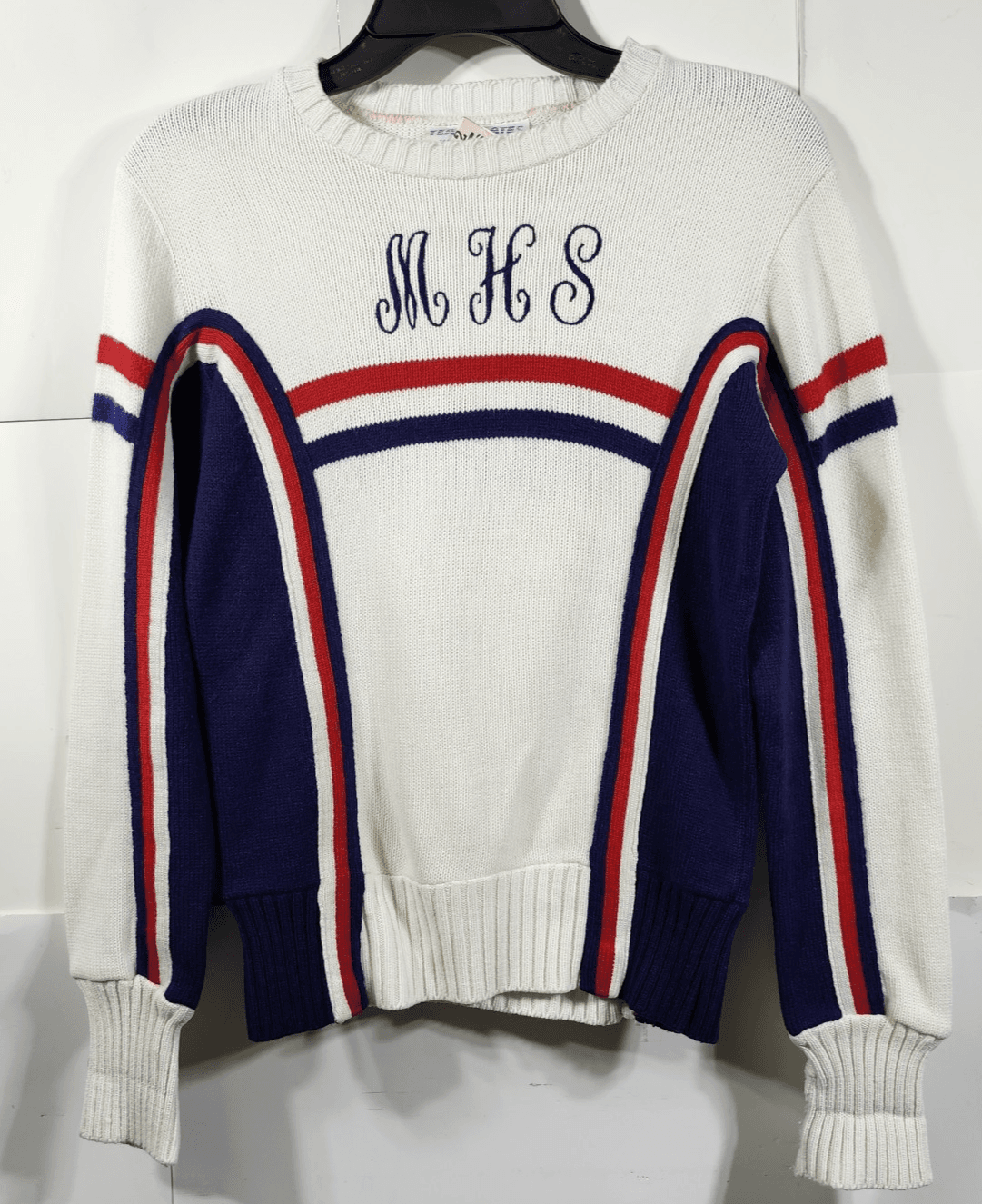 Vintage MHS Cheerleader Sweater Vest Made In USA Varsity Small