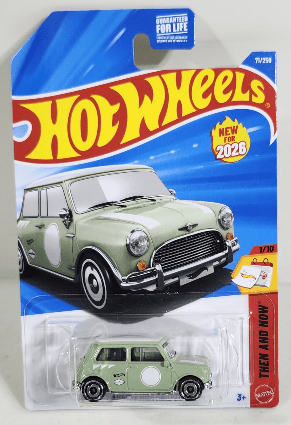 2026 Hot Wheels Austin Mini Cooper S Green Car 1/64 Toy Vehicle Then & Now NEW