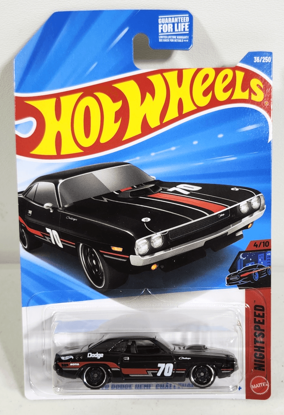2026 Hot Wheels '70 Dodge Hemi Challenger Nightspeed Black Car 1/64 Toy NEW