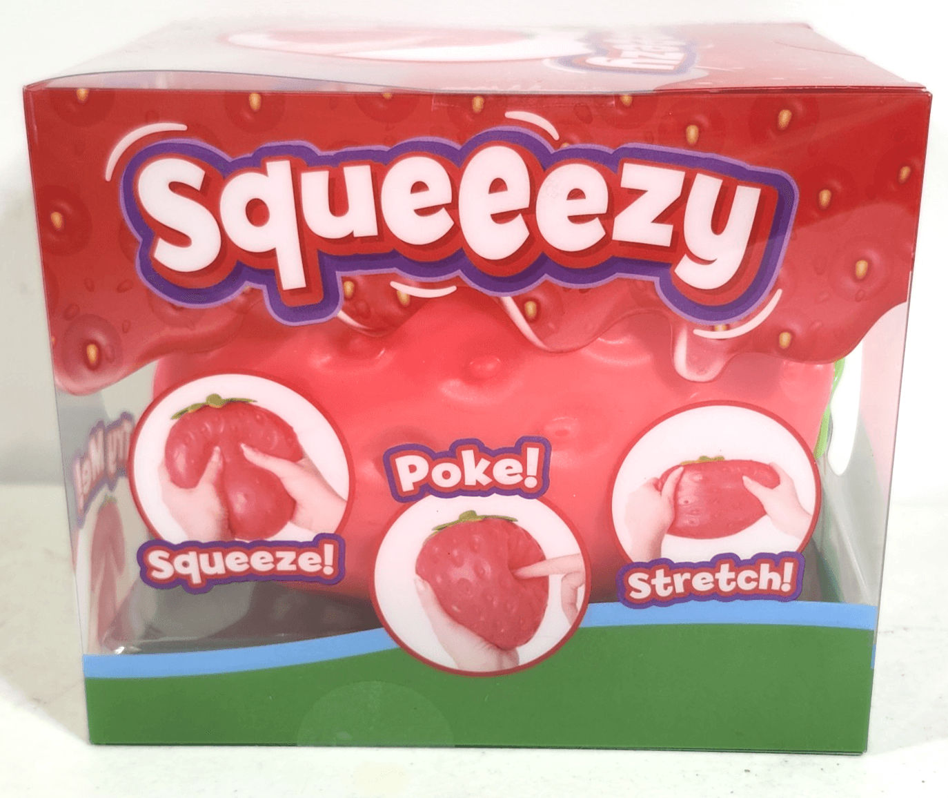 Jumbo Squeezy Strawberry Squishy by Sunny Days Viral XL Berry Squeeze Toy USA