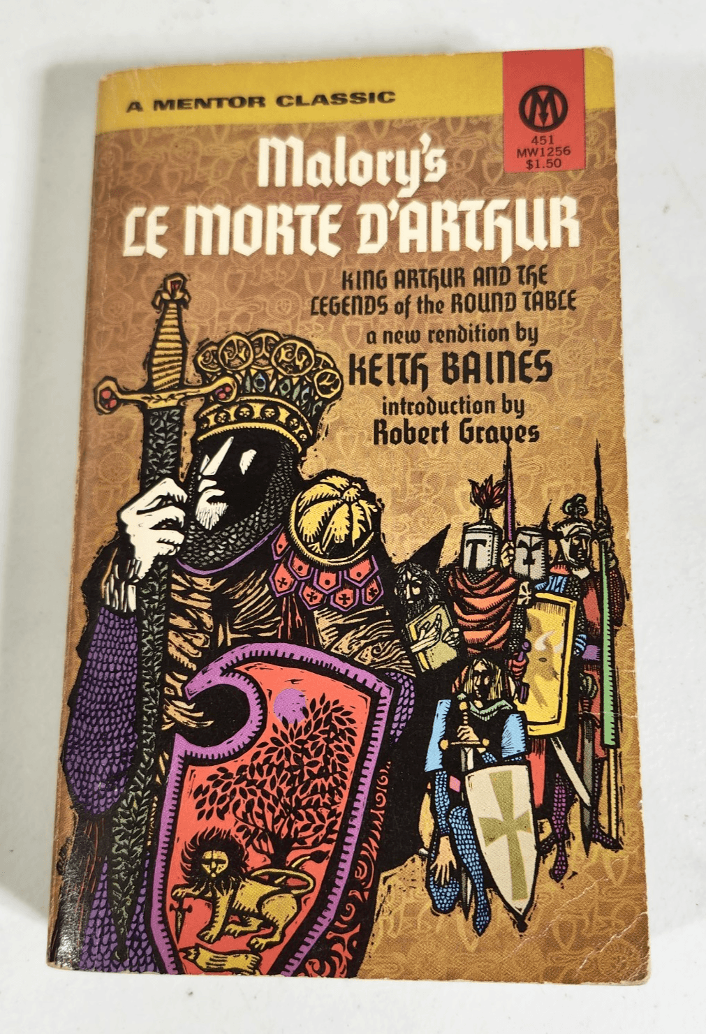 Le Morte D'Arthur by Sir Thomas Malory 1962 Mentor Paperback Book