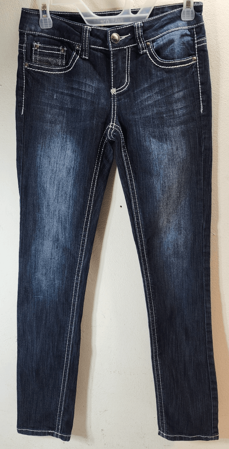 ZCO Jeans Women's Size 3 Rhinestone Embroidered Pockets Western Boho Y2K