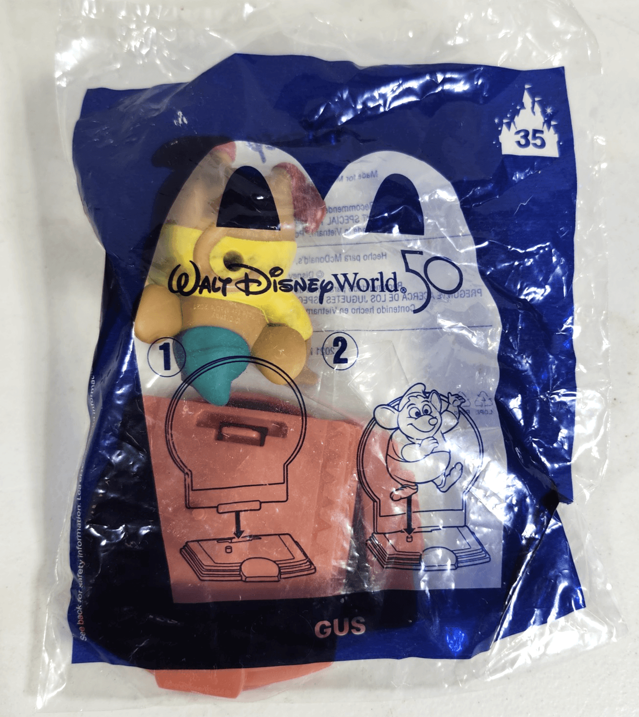 2021 McDonald's Disney World 50th Anniversary Toy #35 Celebration Gus Sealed NEW