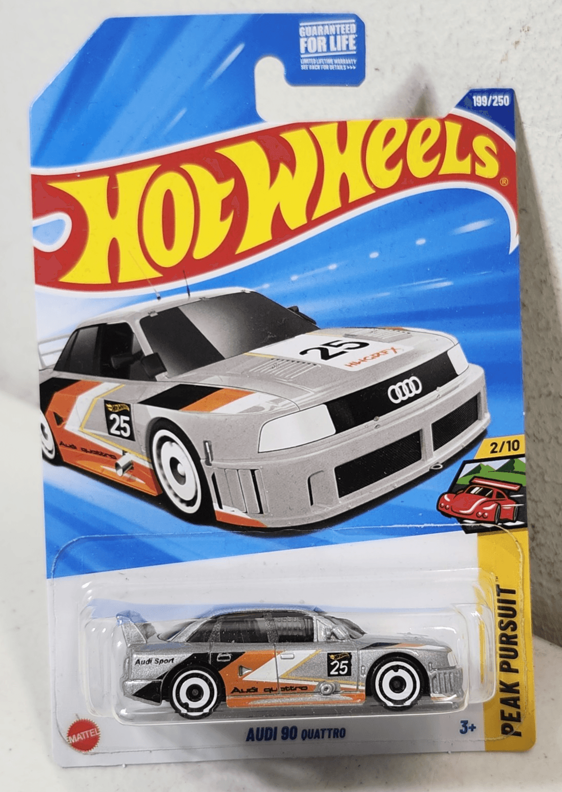 2025 Hot Wheels Audi 90 Quattro Peak Pursuit Silver Car 1/64 Toy Vehicle NEW
