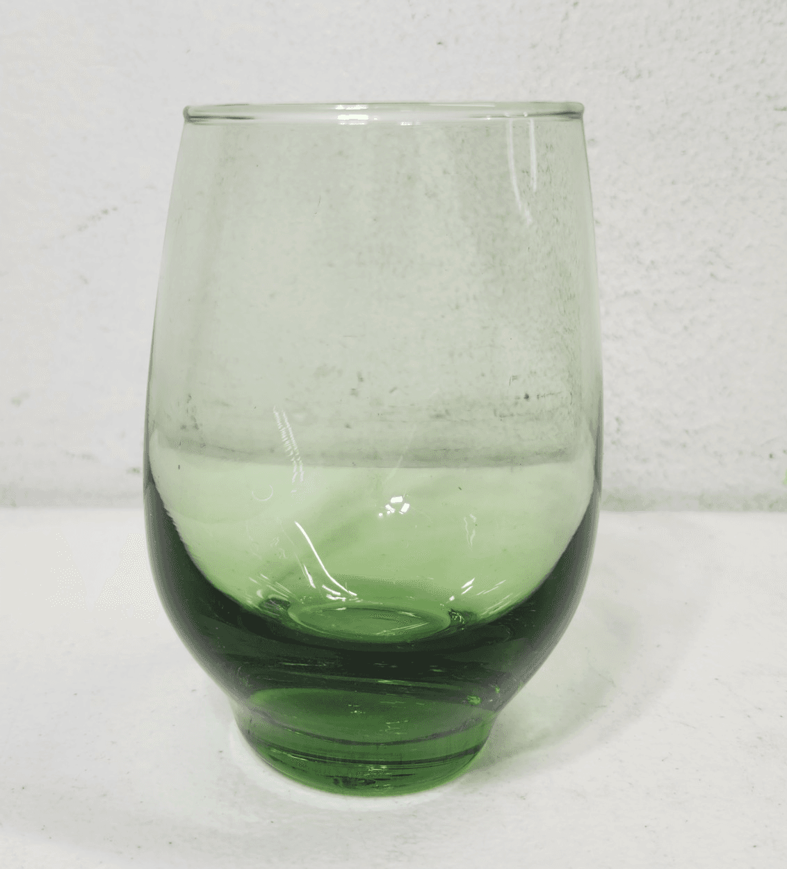 Vintage MCM Libbey Tempo Green Juice Drinking Glass Cup 3.5"