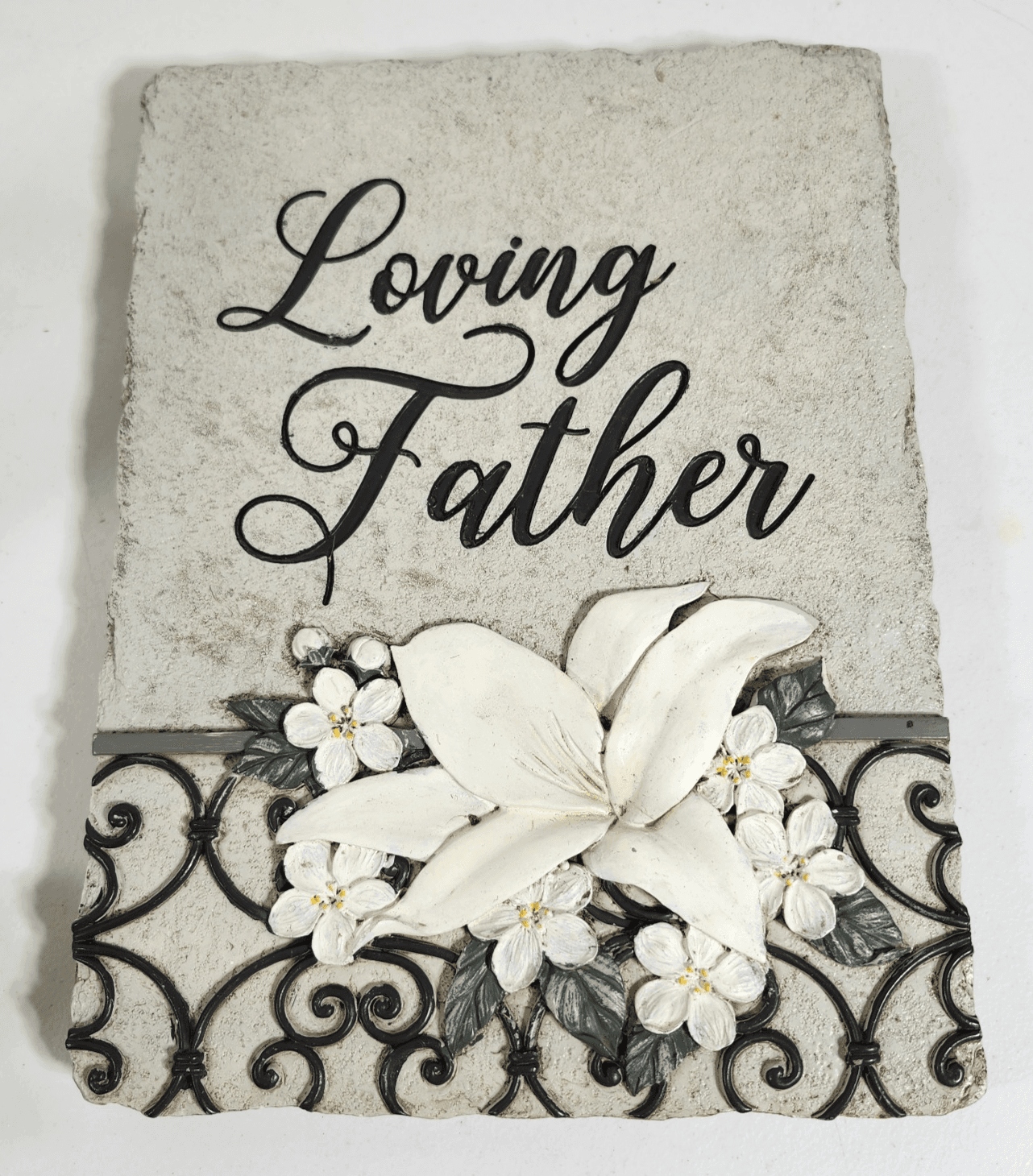Carson Memory Block Tile Loving Father Retired Vintage 12" X 9"